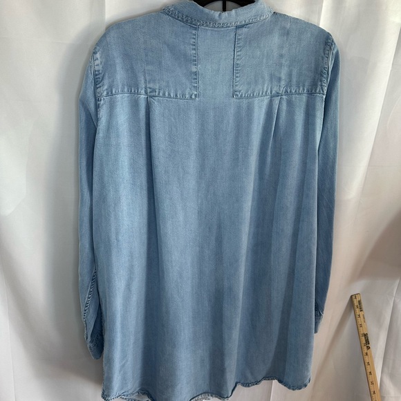 Soft Surroundings Sky Blue Denim Shirt - Picture 5 of 15